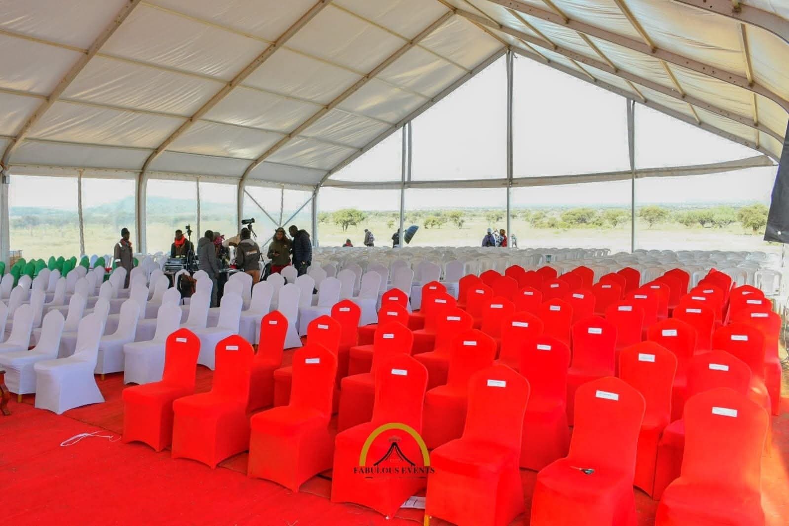Dressed banquet chairs