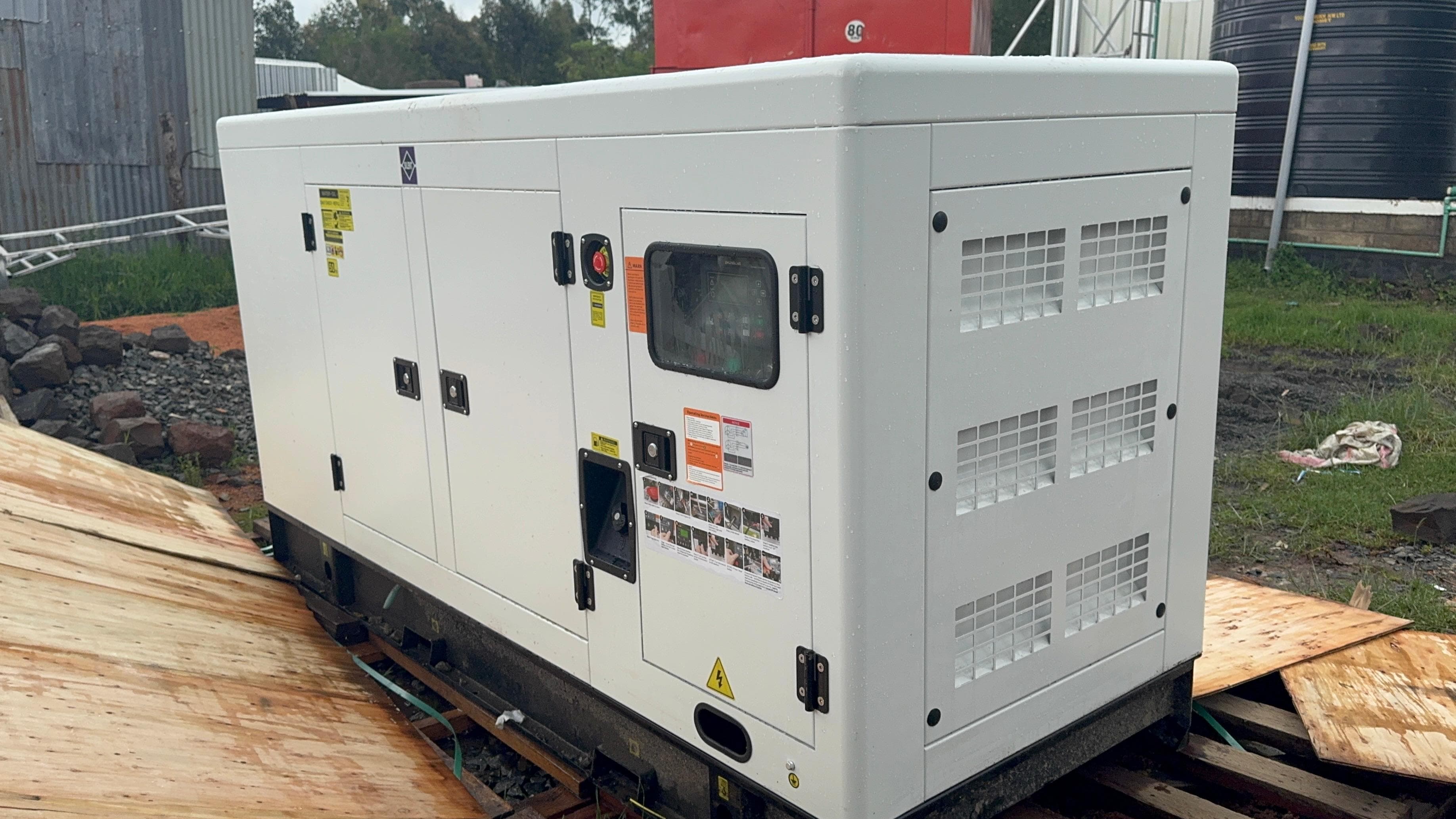 A 100 KVA standby generator